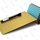 Three By Three Seattle’s Desktop Dry Erase To-Do Board sits on your desk, rather than attaching to your wall, but has a curved area for holding mail or photos. Its golden hue also looks a bit more sophisticated than your typical whiteboard white.